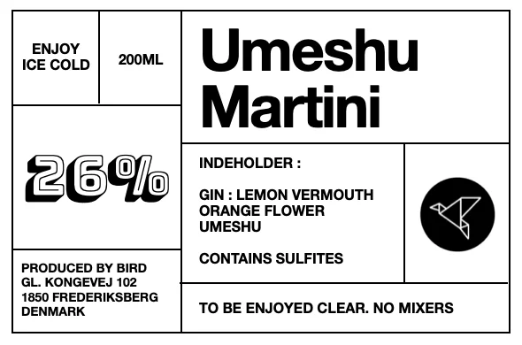 Umeshu Martini Cocktails - budovin.dk